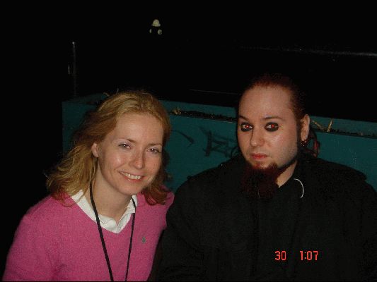 Me and Gothic Guy outside the Lounge
