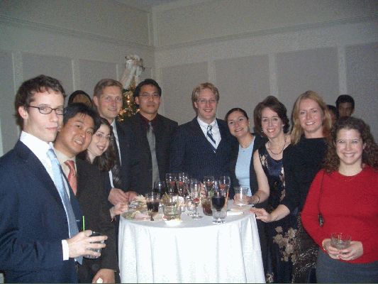 Orthopedic Department Party, Country Club Rochester, December 11, 2004
Brice, Dr Tomita, Sabine, Ari, Nattapol, Andras, Dilara, Kristin, Me and Stacie

