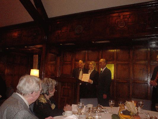 November 5, 2004 Kelly Basic Research Award at the Mayo Foundation House
Dr Swiontkowski, Me, Dr An
