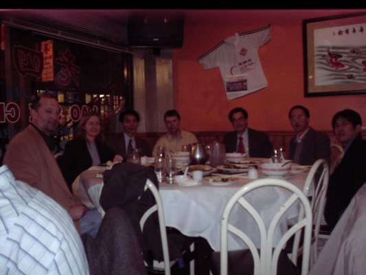 Diner with the Tendon Group
Larry Berglund, me, Dr Zhao, Mark Zobitz, Dr Amadio, Sunny and Dr Taguchi
