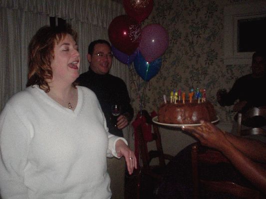 October 23, 2004 Sharron's Birhtday Party
Sharron and cake
