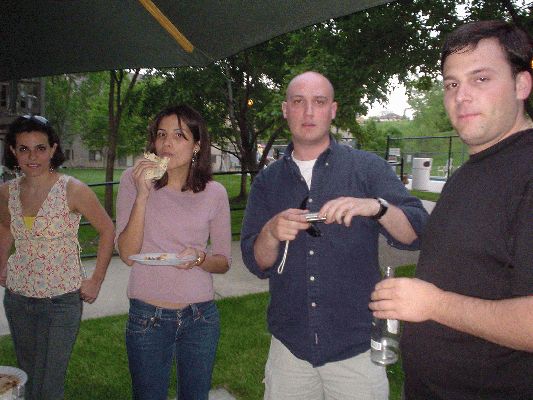 BBQ at Pedro's
Rafaella, sandra, Pedro and Kostas
