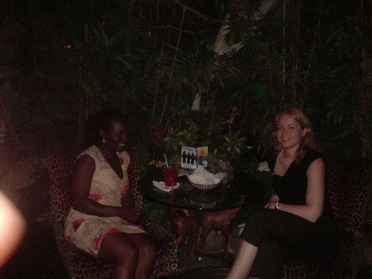 Ve and me, listening to Reggea band at the Cliff, Montego Bay
