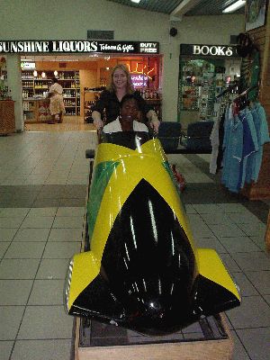Jamaican Bobsleigh team
The original bobsleigh of the Jamaican Bobsleigh team at the airport, Montego Bay
