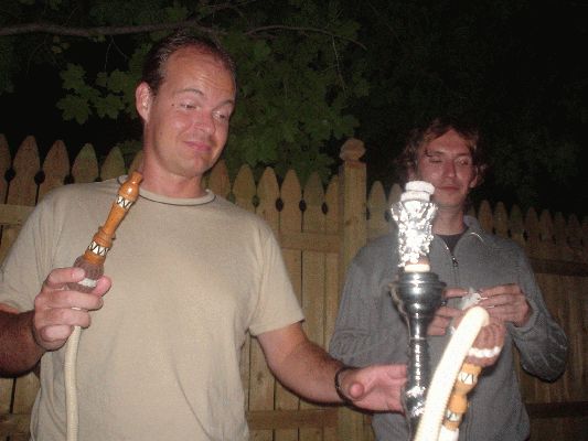 Cocktail Party, August 14, 2004
Erwin again at the waterpipe...
