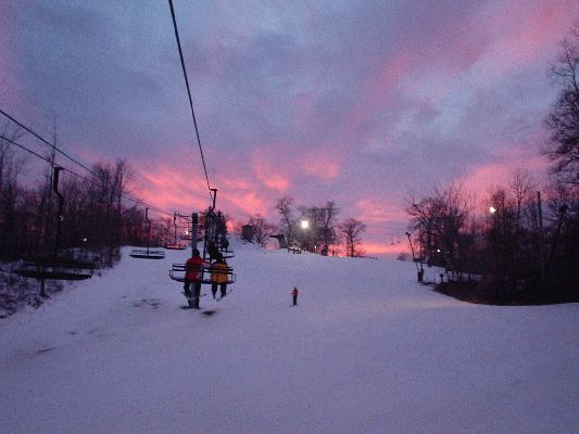 Feb 5 2005 Welch Village
Ski lift with sunset
