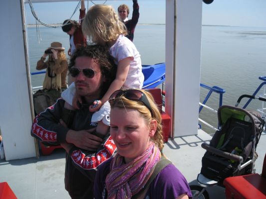 Michel, Lynn and Marieke on the Robbenboat
