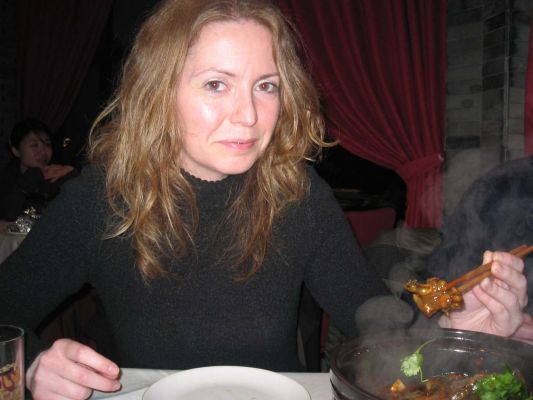 Diner with Martin in Shanghai
Can't smile with the unidentified tentacle on my chopsticks
