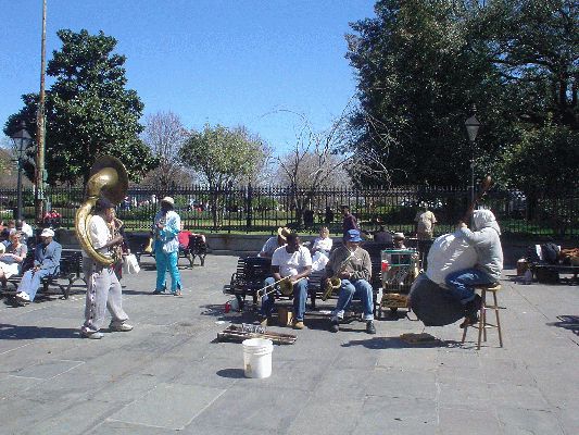Me on the bench on Jackson square
